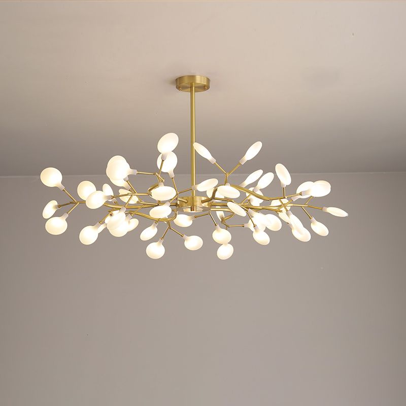 Lumo a forma di foglia Light Modernista Metalista LED LED Brass Aione dell'illuminazione a sospensione