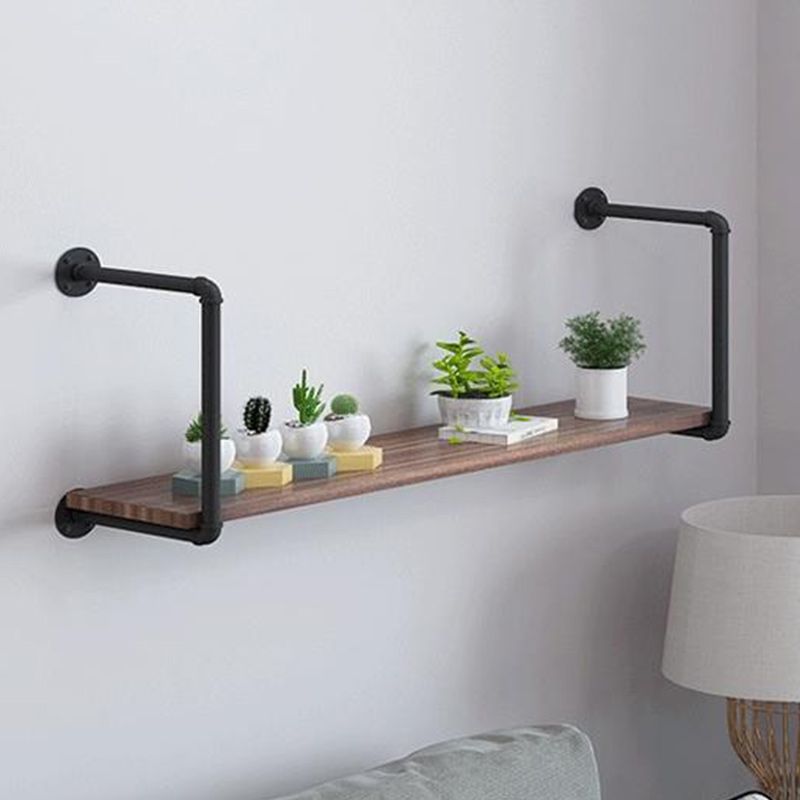 7.87"W Bookshelf Solid Wood Industrial Style Wall Mounted Bookcase for Home Office