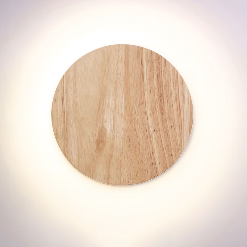 Modern Wall Sconce, illuminazione montata in legno giapponese a 1 luce per camera da letto