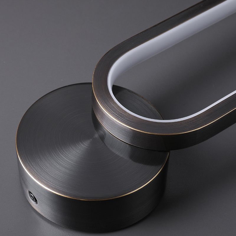 Metall Geometrische LED -Wandmontaglampe Moderne Stil 1 Leichte Leuchtenleuchten in Schwarz