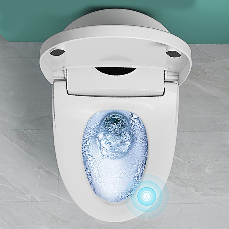 20.8" H White Electronic Toilet Elongated Floor Mount Bidet with Heated Seat