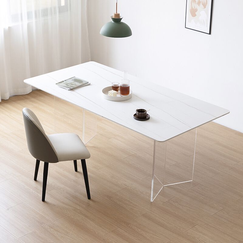 Designer Home Table and Chairs 1/4/5 Pieces Acrylic Dining Room Set