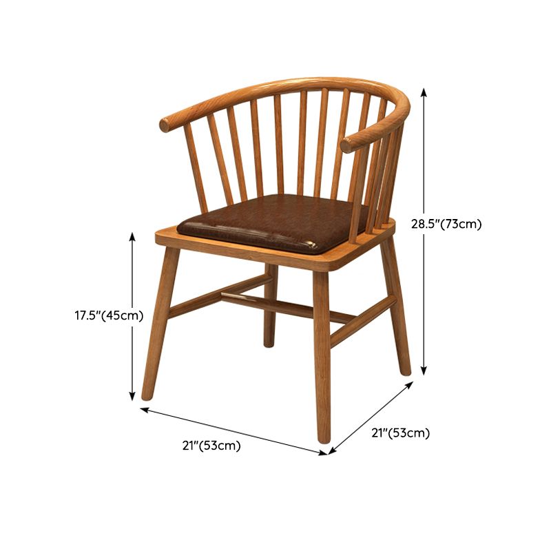 Natural Finish Modern Dining Set 1/2/3/5 Pieces Solid Wood Dinette Set