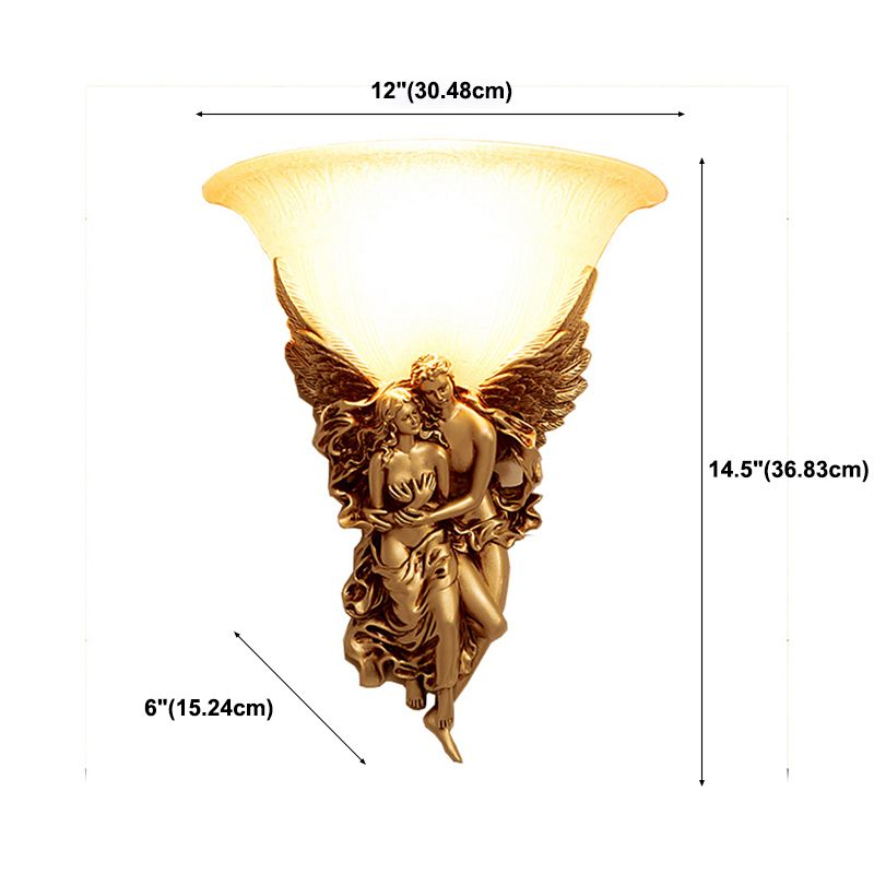 Vidrio contemporáneo Lámpara de montura de pared de 1 luces apliques lineal de pared para dormitorio