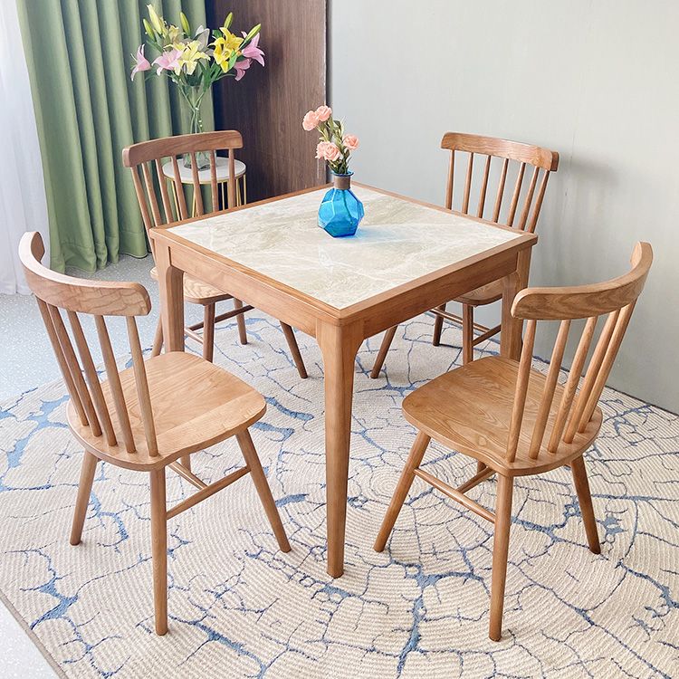 Industrieel grijs gesinterde stenen tafel standaard keuken eettafel met 4 potenbasis