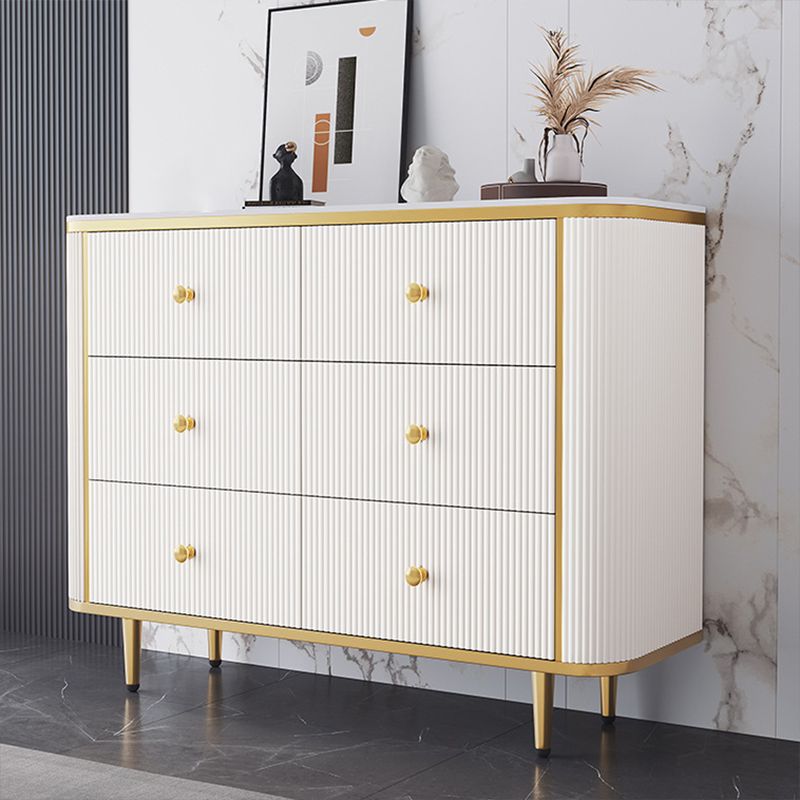 Bedroom Glam Storage Chest Stone 15" Wide Chest with Drawers