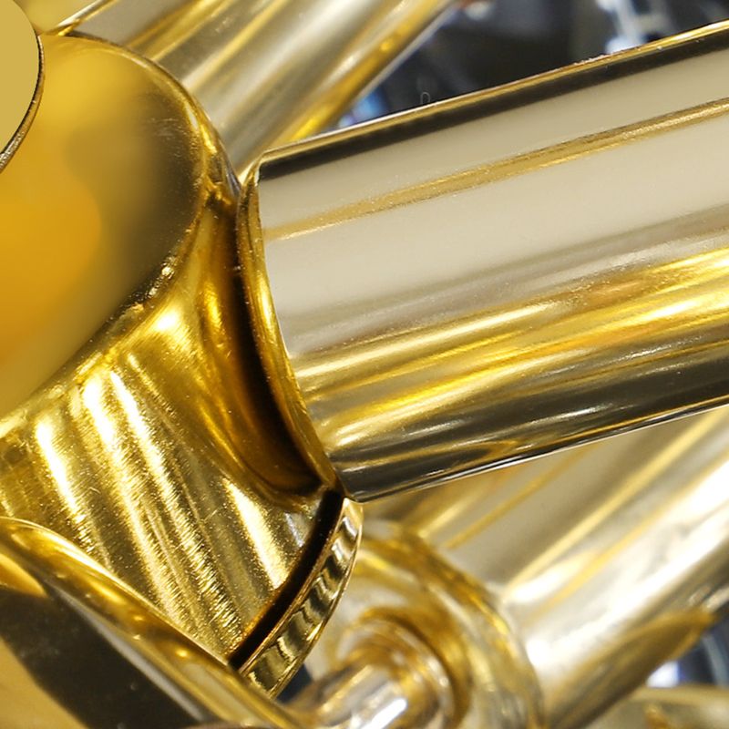 Round Shade Chandelier Lighting Modern Crystal Pendant Light in Clear for Dining Room