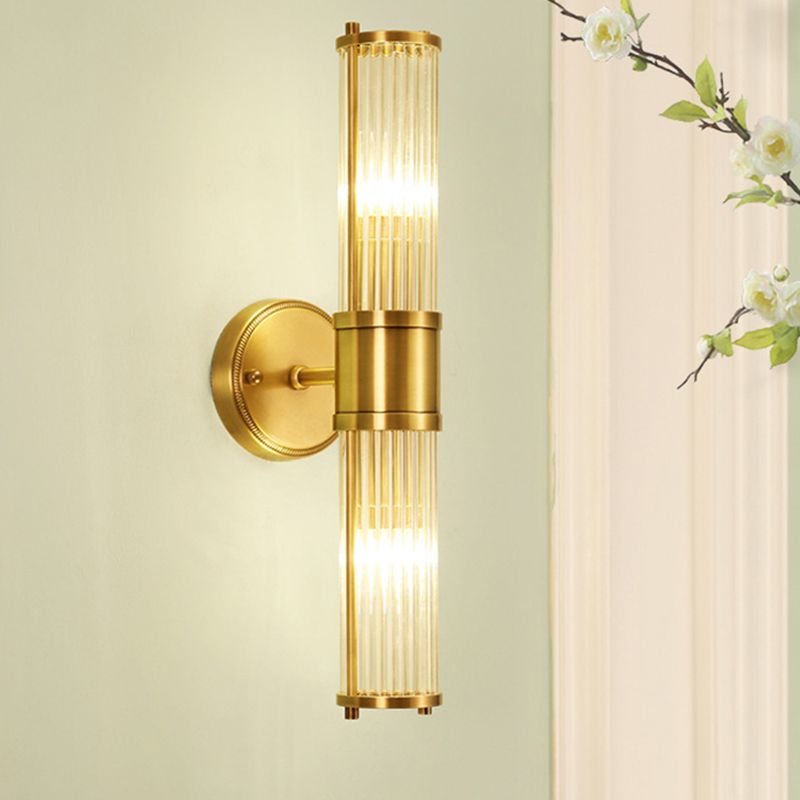 Modern Simple Copper Vanity Light Cylinder Shape Vanity Lamp for Shower Room