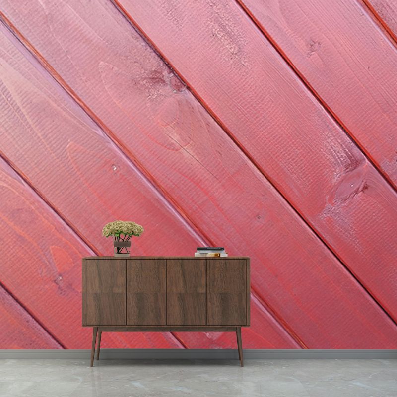 Wood Grain Stain-Resistant Wall Covering Personalized Minimalist Wall Mural for Bedroom