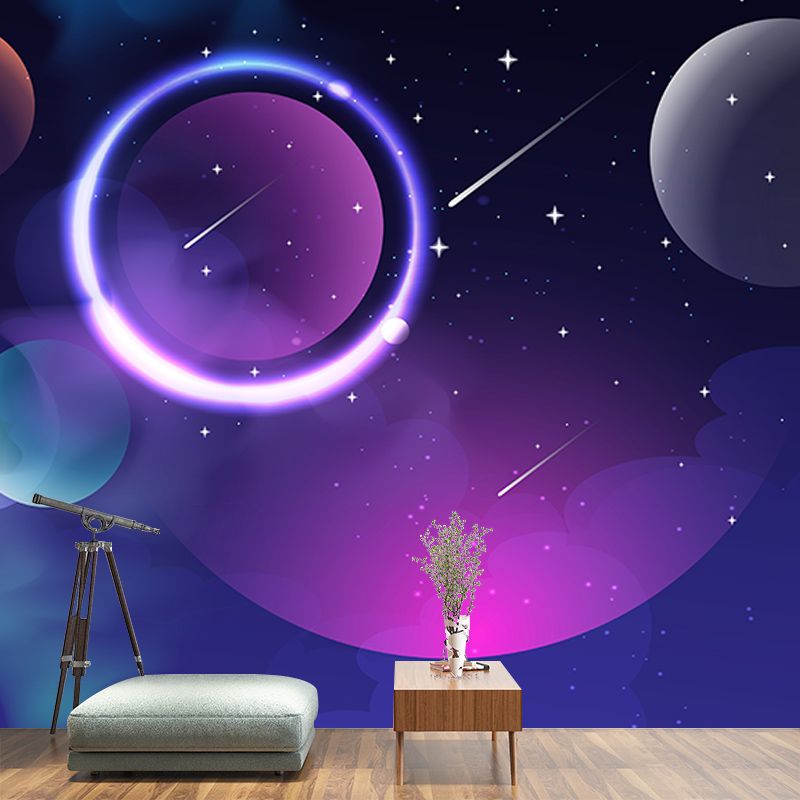 Cosmic Space Illustration Wall Covering for Home Wall Decor, Water Resistant