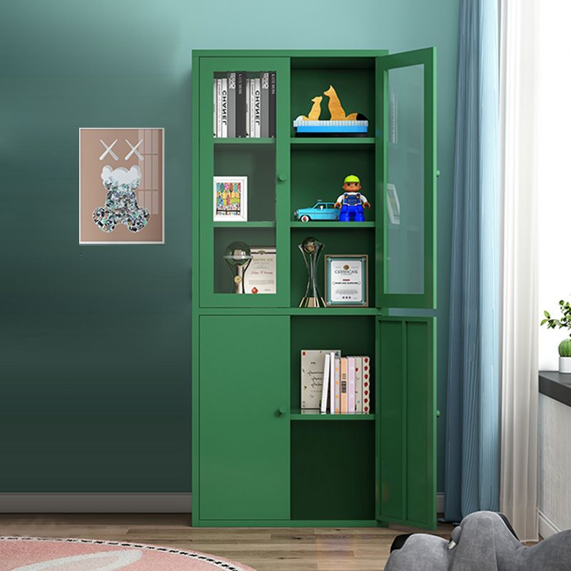 Closed Metal Bookshelf Modern Home Living Room Bedroom Standard Bookcase