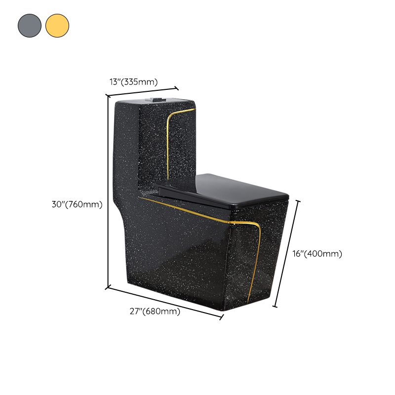 Floor Mount Flush Toilet Traditional One-Piece Toilet with Slow Close Seat