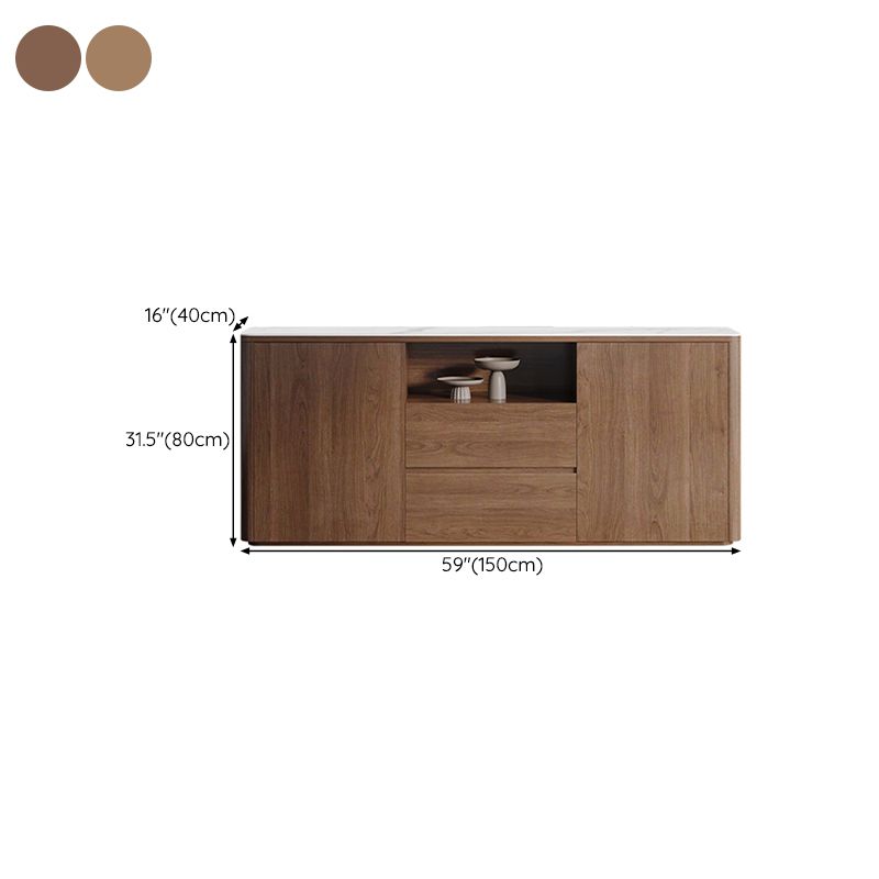 Modern Style Buffet Sideboard Stone Side Board with Cabinets and Drawers