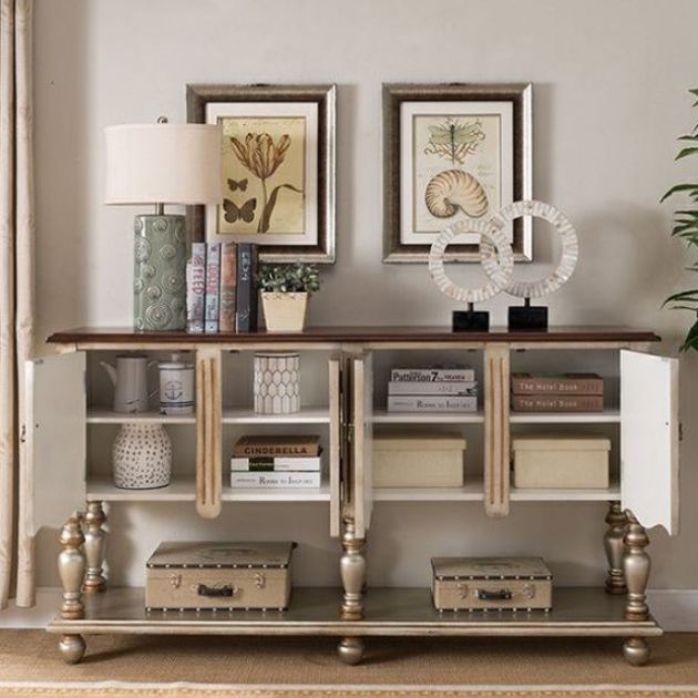 French Country Rectangle Console Table Rubber Wood Console Accent Table for Hall