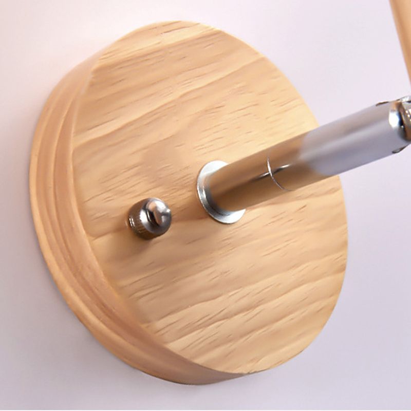 Simple Log Wall Sconce One Bulb Modern Wall Mounted Light Fixture for Living Room