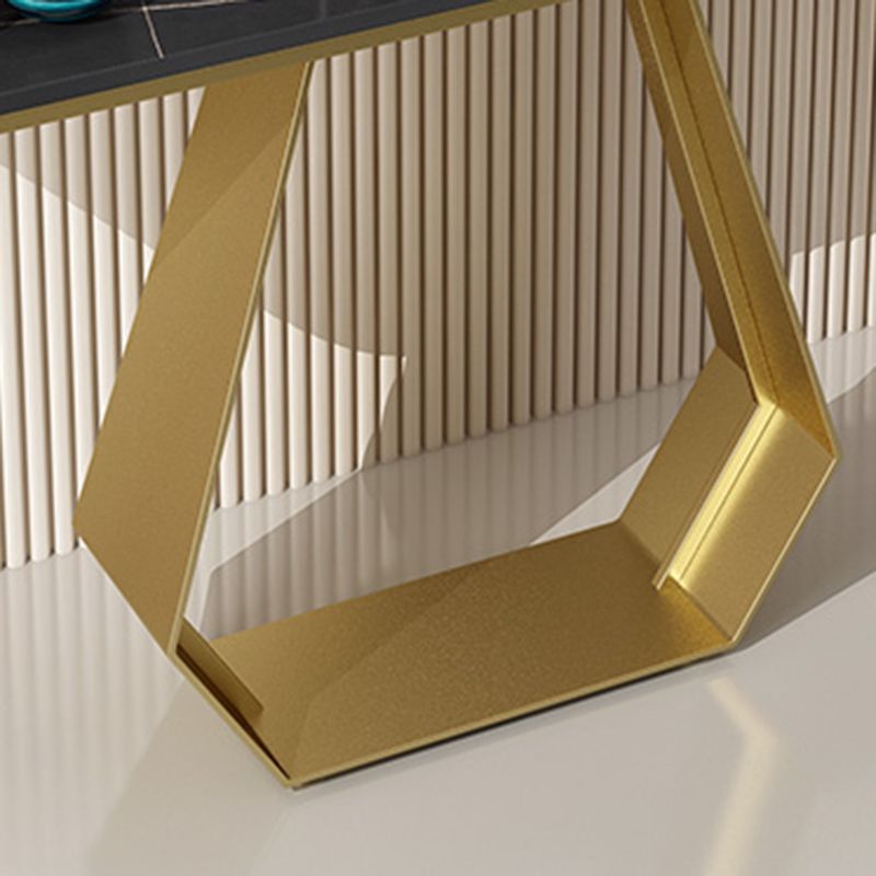 11" Wide Stone Contemporary Console Table Rectangle Accent Table