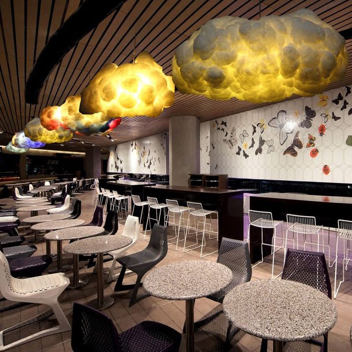 Kit lampada a sospensione moderna bianca a 1 luci a sospensione di seta ciondolo per sala da pranzo