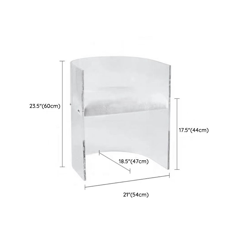 Modern Simple Arm Chair Plastic Frame Dining Arm Chair for Living Room