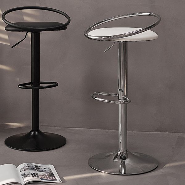 Indoor Metal Legs Bar Stool Adjustable Height Bar Stool with Footrest