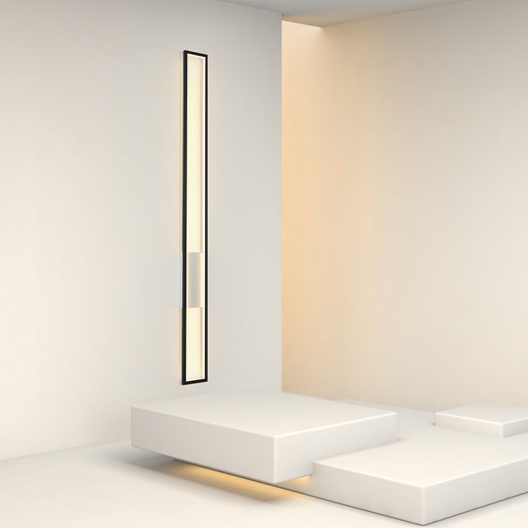 Illuminazione a parete da parete da parete lineare illuminazione moderna di applique con tonalità metallica