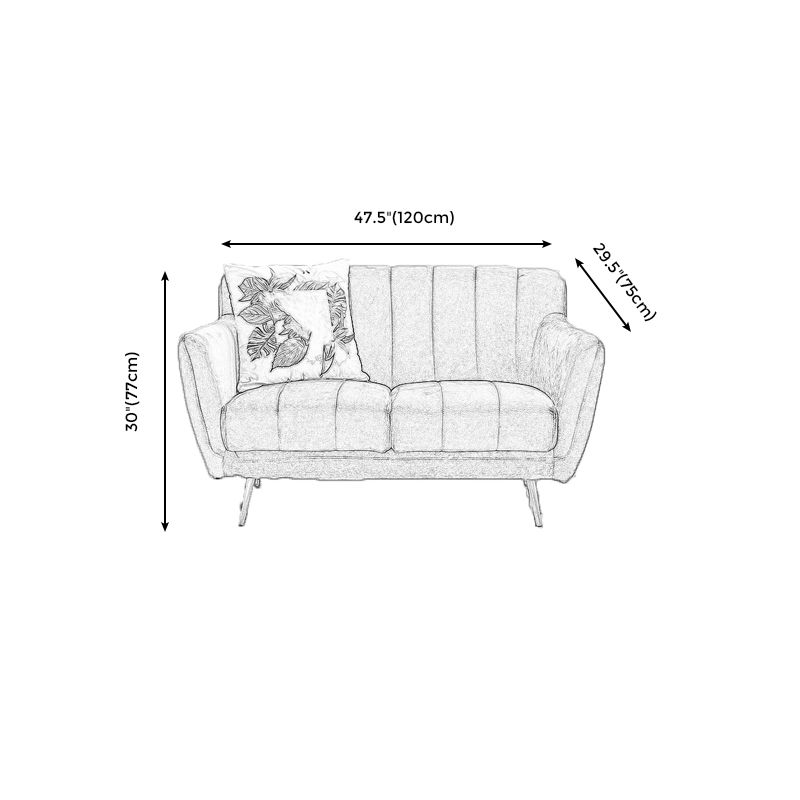 Contemporary Velvet Square Arm Sofa Green/Blue/Pink Settee with Tight Back