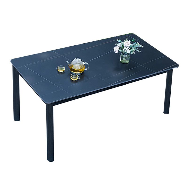 Metal and Slate Patio Table Industrial Wind Room Outdoor Patio Dining Table