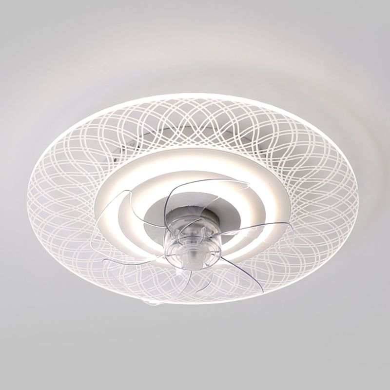 Ventilateur de plafond rigide ultrathin Light Minimaliste LED MINMOSIQUE MONT MONT LEMPER POUR CHAMBRE