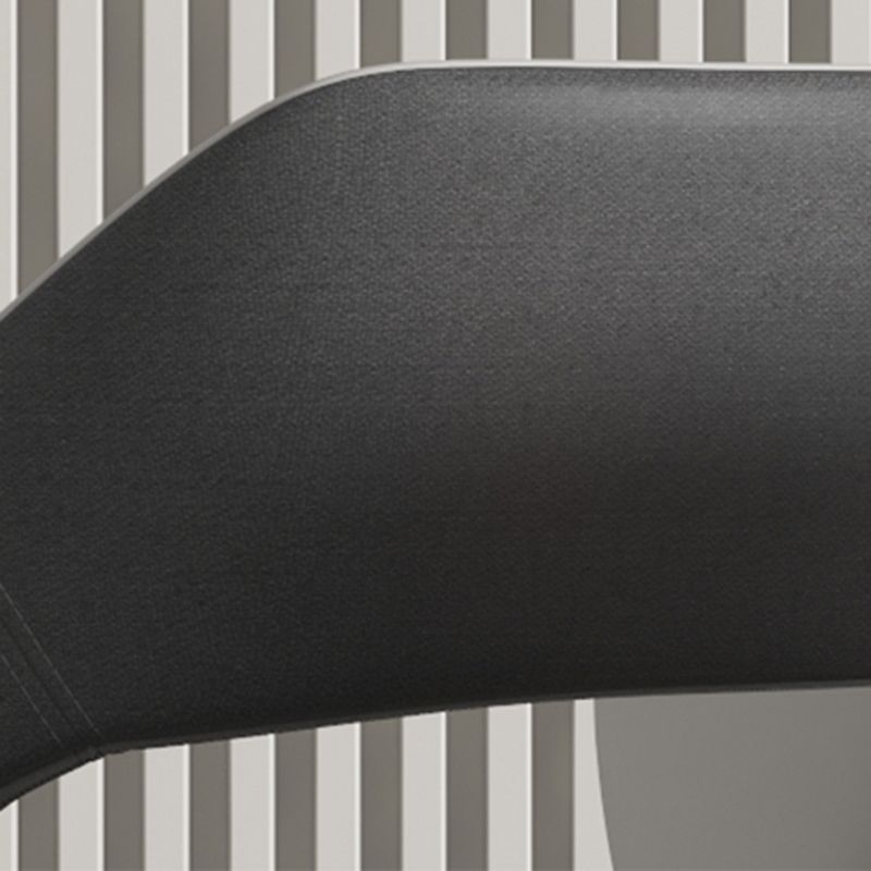Silla de comedor contemporánea, sillón con respaldo abierto curvado de cuero con acabado mate