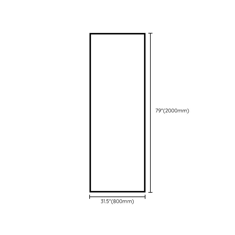 Half Partition Fixed Panel Black Full Frame Waterproof Shower Screen