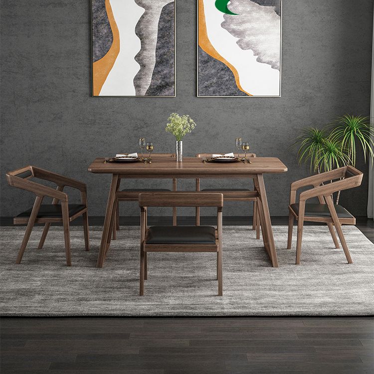 Traditional Wood Dinette Set 1/2/5/7 Pieces Rectangle Table Set for Dining Room