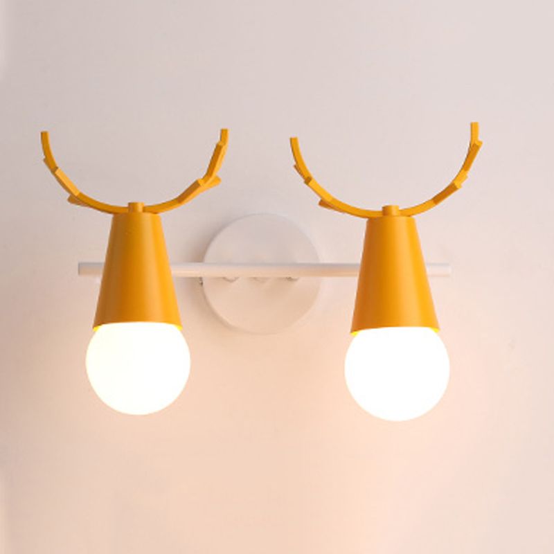 Modern Colorful Wall Sconce Light Creative Antlers Wall Light Fixture for Bedroom