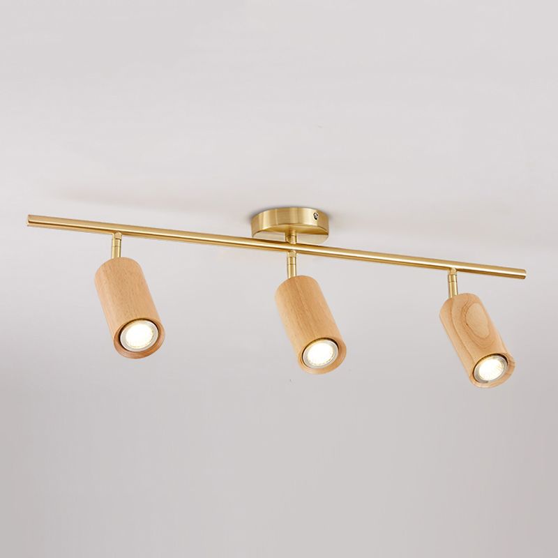 Zylindrische Formschiene Deckenlampe moderne Holzspüschhalterung für Gang