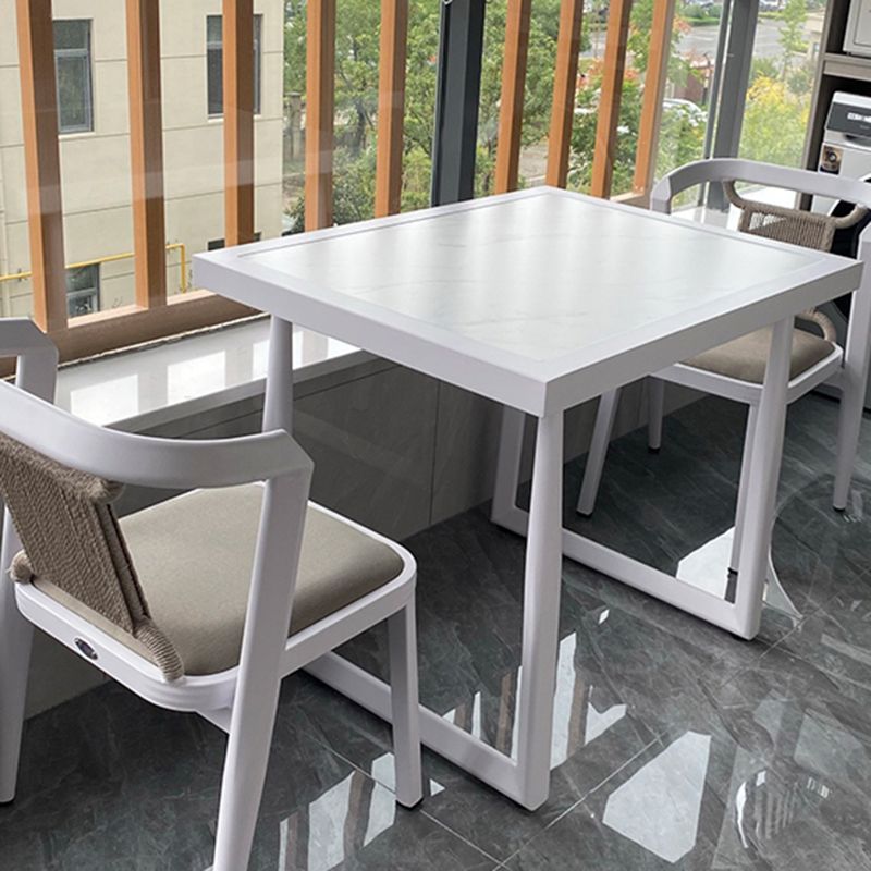 Modern Style Bistro Set 2/3 Pcs Wooden Top Metal Base Bistro Set