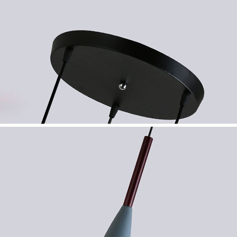 1 Light Metal Suspension Pendant Modern Triangle Dining Room Hanging Light Fixtures