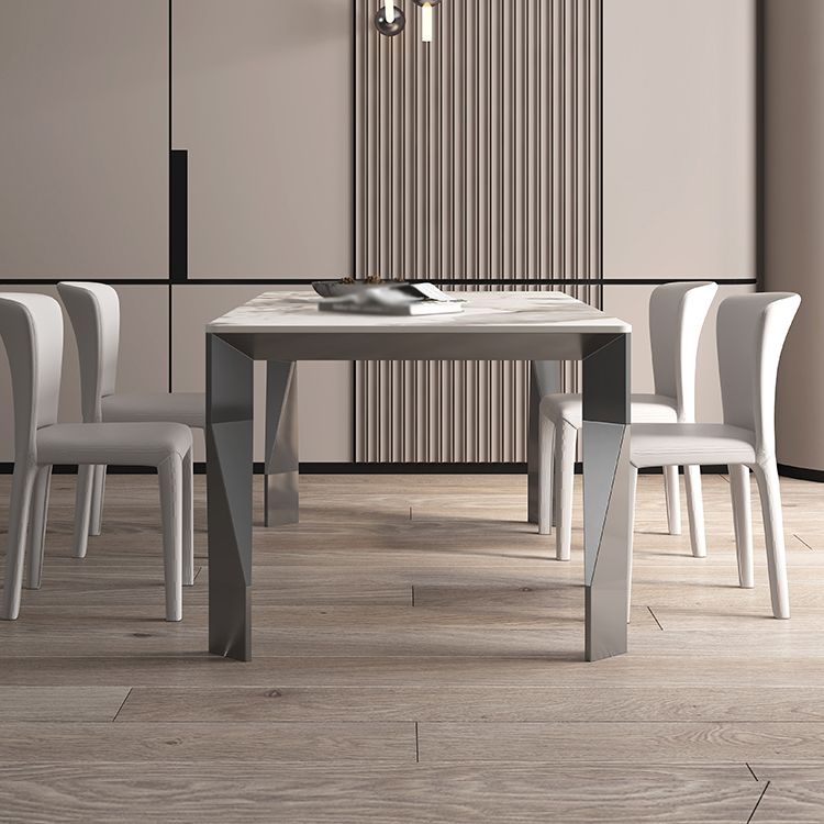 1/4/5/7 Pieces Sintered Stone Dining Table Set Dining Table and Dining Chairs