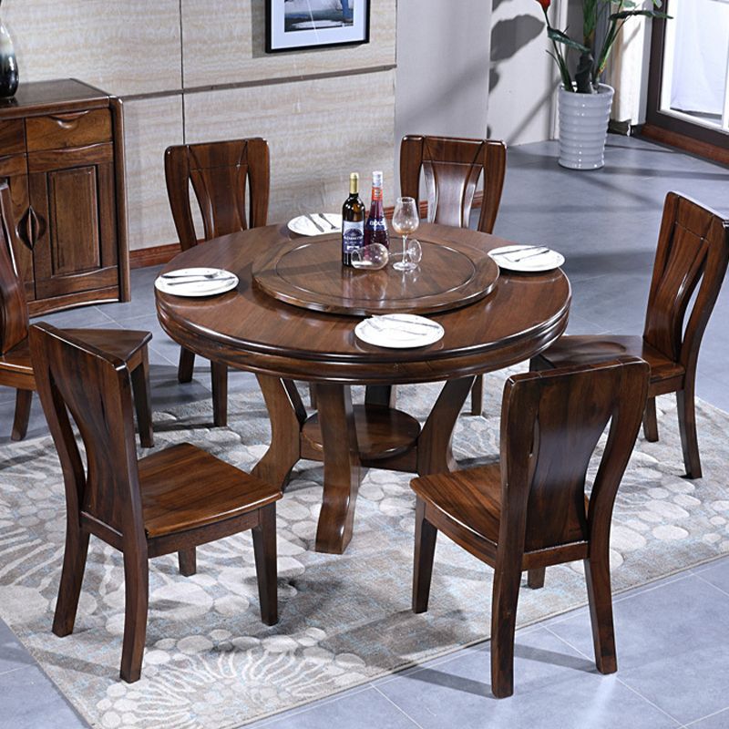 Solid Wood Dining Room Table Traditional Pedestal Dining Table