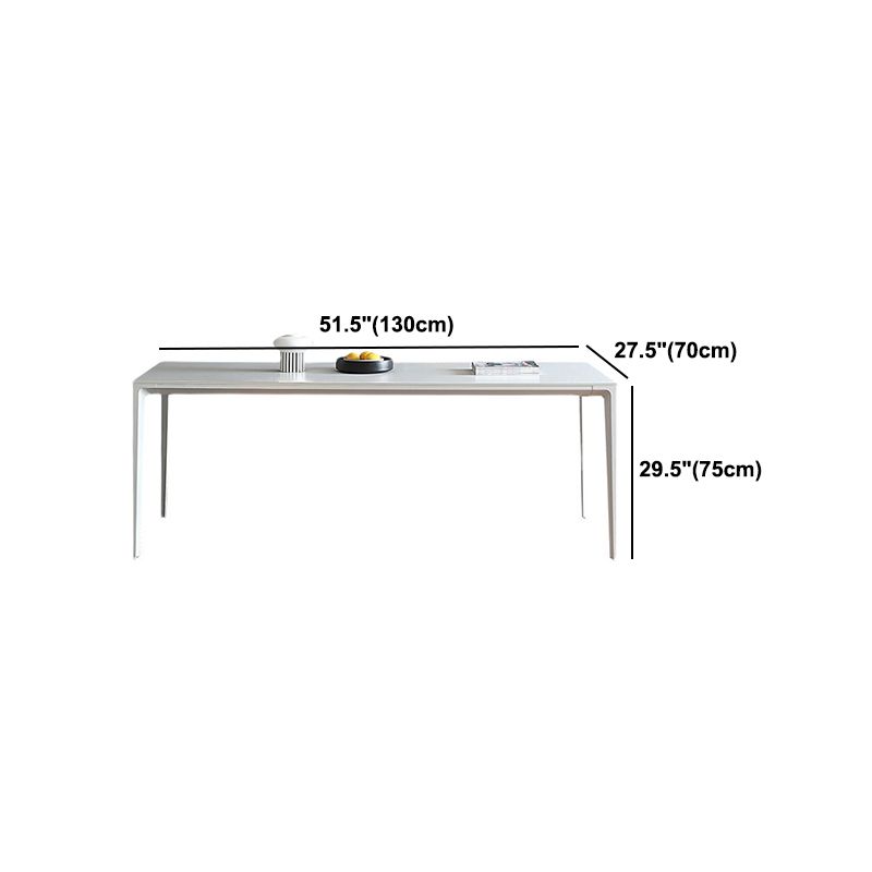 Modern Aluminium Dining Table Set 1/4/5/7 Pieces Rectangle Dinette Set with Sintered Stone