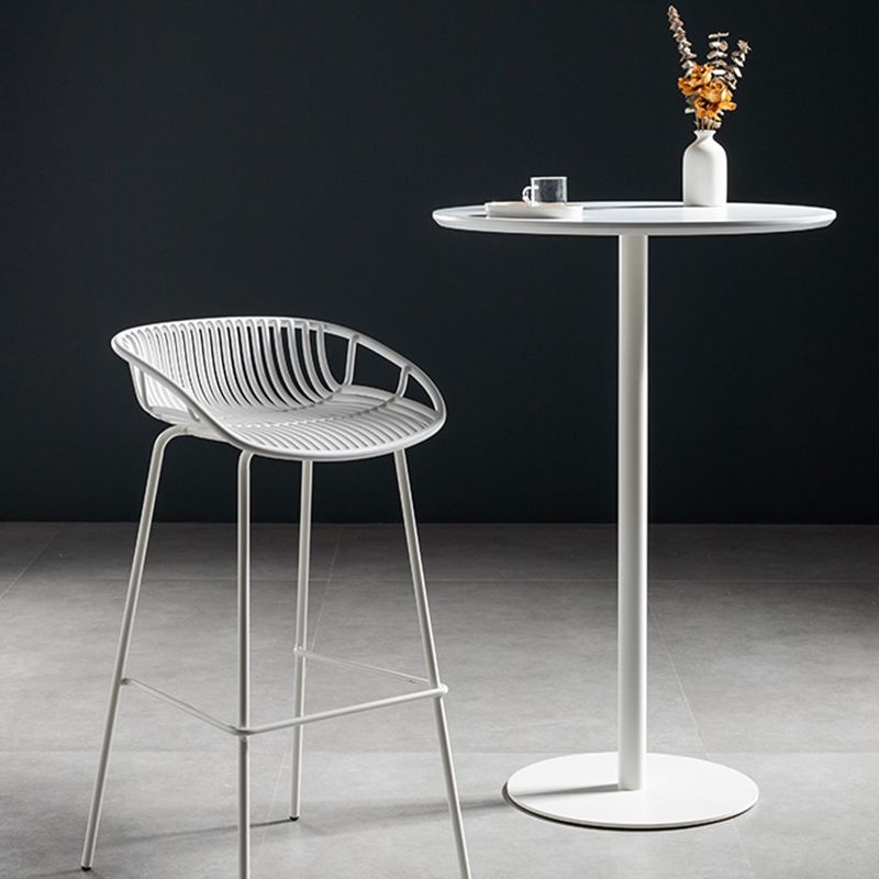 41.3"H Industrial Pedestal Pub Table Round Bistro Bar Solid Wood Table