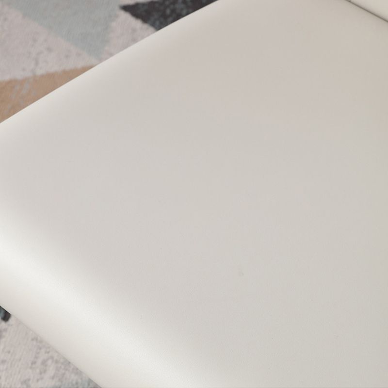 Contemporary Side Chair Solid Back Faux Leather Dining Room Chair for Indoor