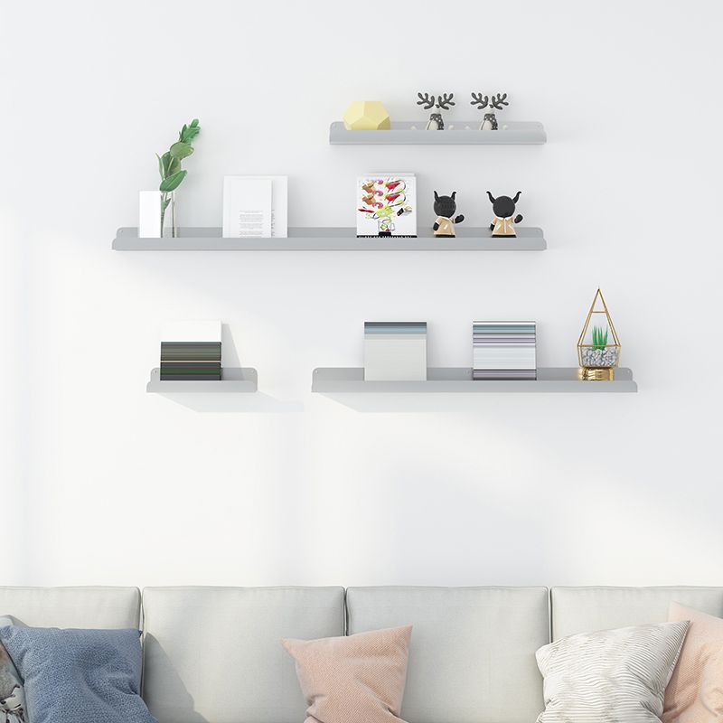 Metal Closed Back Bookcase Floating Glam Wall Mounted Bookshelf