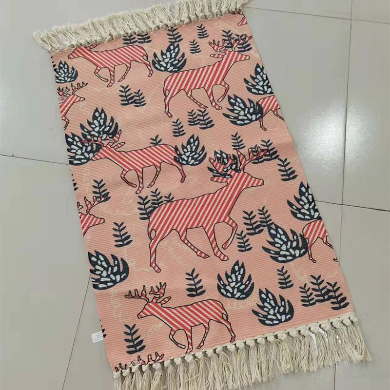 Casual Graphic Rug Polyester Beige Indoor Rug Washable Rug for Drawing Room