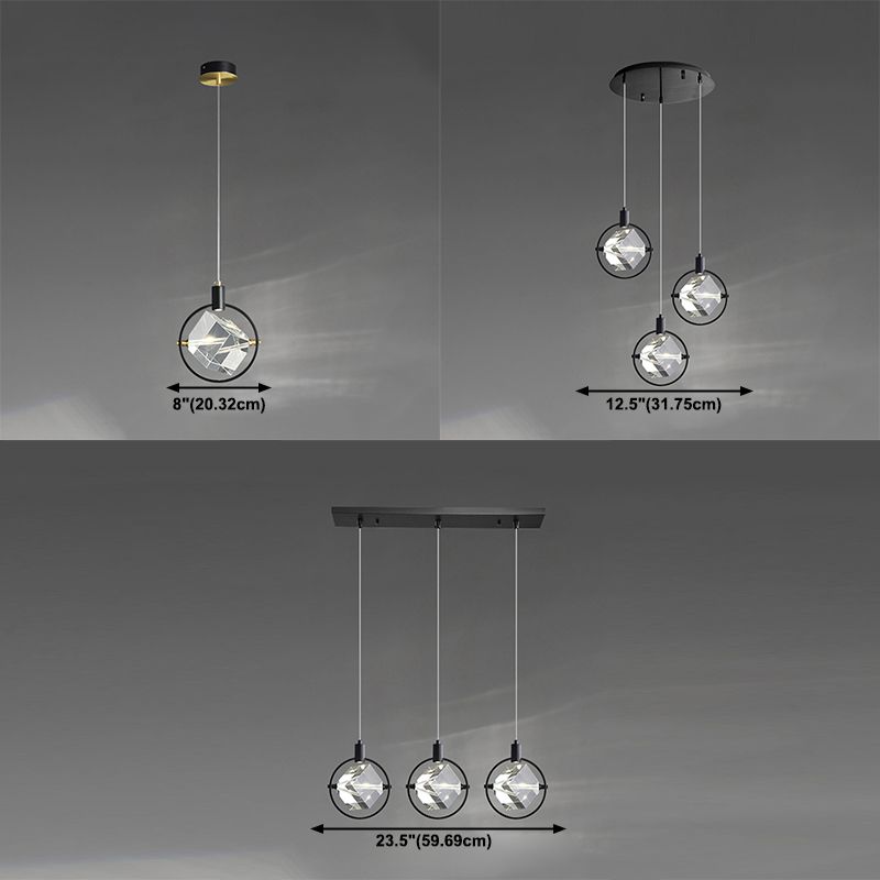 Crystal Hanging Light Modern Style Pendent Lighting Fixture for Sitting Room