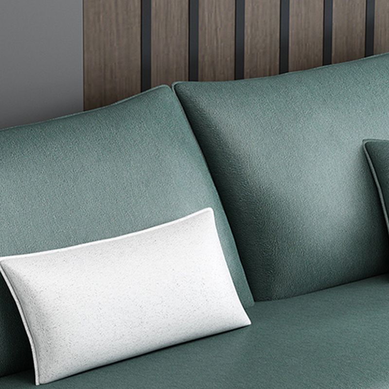 Modern 4 Pillows Back Sectional with Pillow Top Arms for Living Room