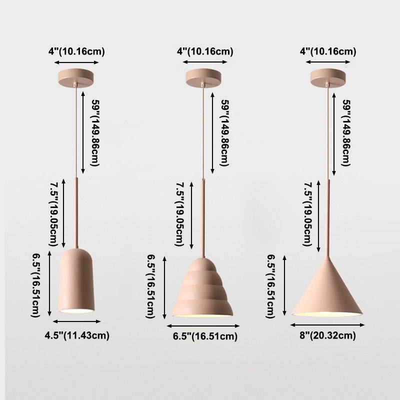 Lámpara colgante de techo Macron Luz de techo de metal simple para dormitorio de comedor