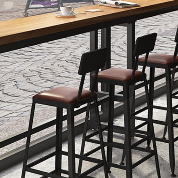 Industrial Black Base Counter Stool Iron Footrest Counter & Bar Stool
