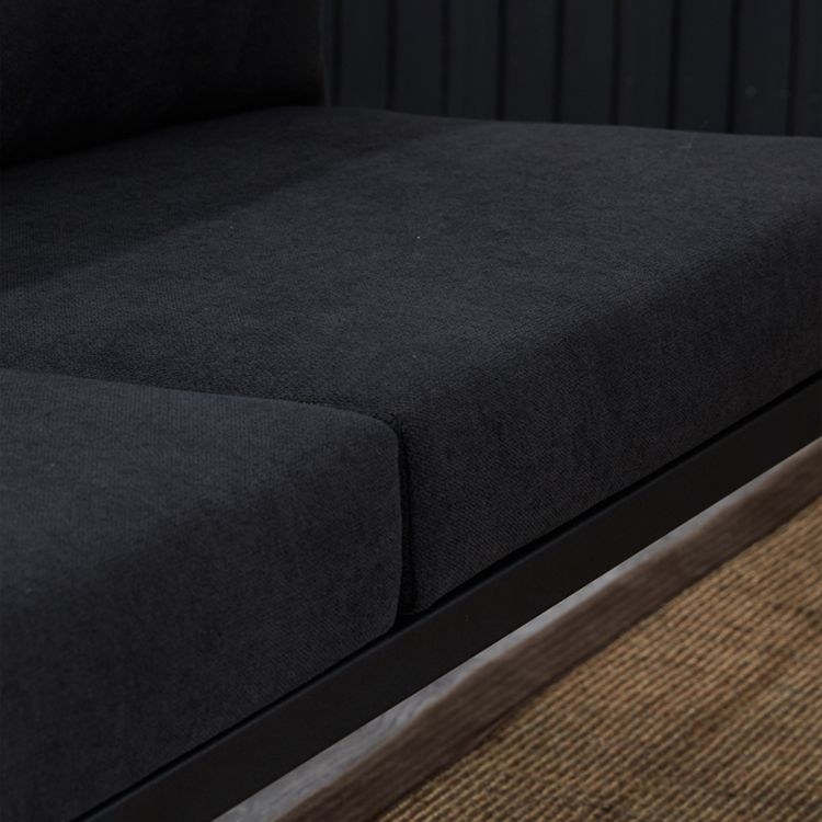 Chaise d'intérieur et d'extérieur moderne, chaise d'appoint rembourrée à dossier croisé en métal