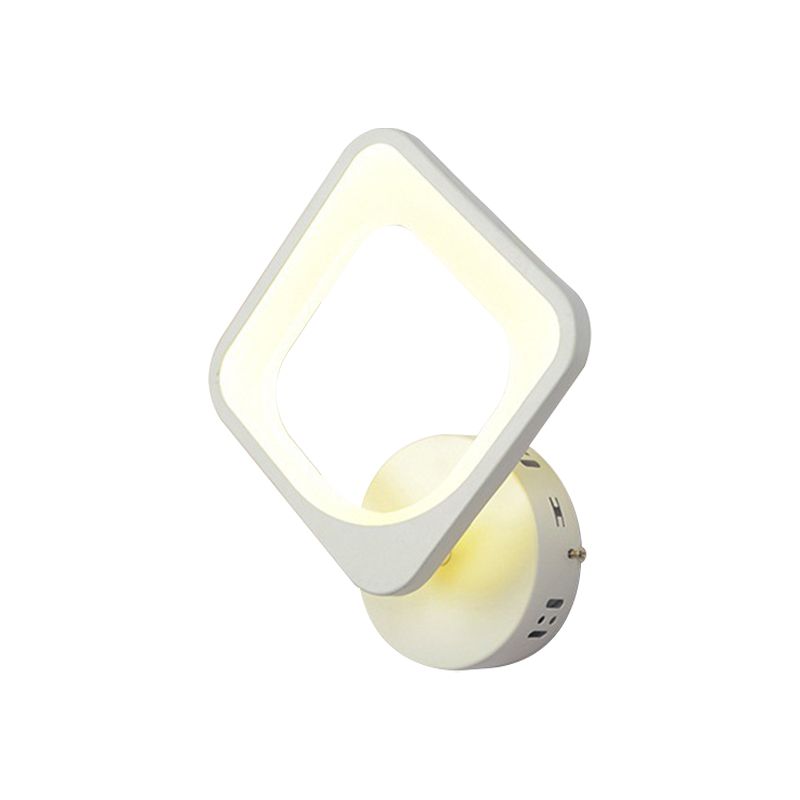 Smile/Square/Cloud LED Wall Lighting Simplicity Acrylic Living Room Sconce Light Fixture in White