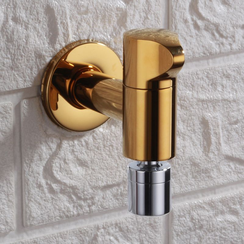 Glam Widespread Wall Mounted Bathroom Sink Faucet Knob Handle Brass Faucet