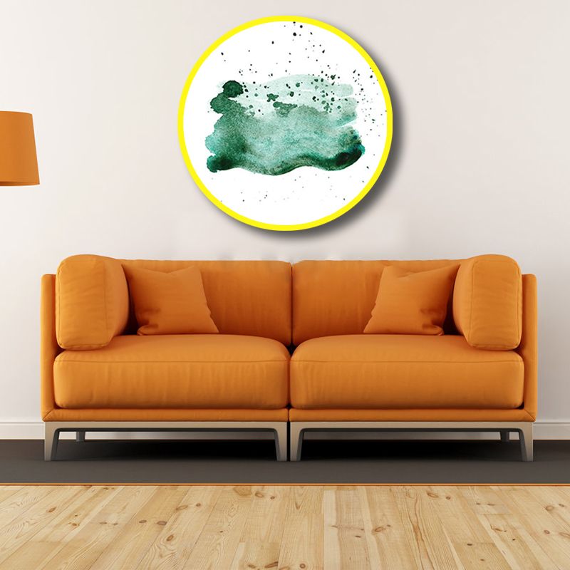 Impression sur toile à motif aquarelle, décoration murale abstraite moderne en vert, plusieurs tailles