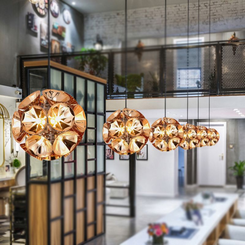 Kugelanhänger Leuchte Modernismus Metall Chrom/Gold LED Hanging Deckenlicht in Weiß/warm, 7 "/11" Dia